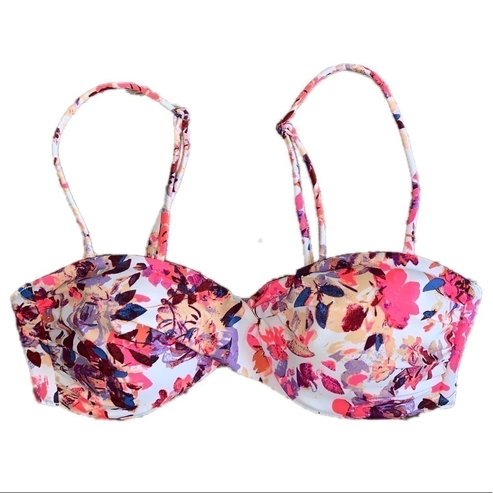 H&M Bikini Top Floral Halter Women’s Size 8